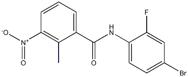 N-(4-bromo-2-fluorophenyl)-2-methyl-3-nitrobenzamide 结构式