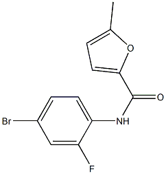 N-(4-bromo-2-fluorophenyl)-5-methylfuran-2-carboxamide 结构式