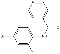 N-(4-bromo-2-methylphenyl)isonicotinamide 结构式