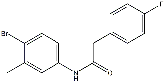 N-(4-bromo-3-methylphenyl)-2-(4-fluorophenyl)acetamide 结构式