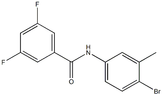 N-(4-溴-3-甲基苯基)-3,5-二氟苯甲酰胺 结构式