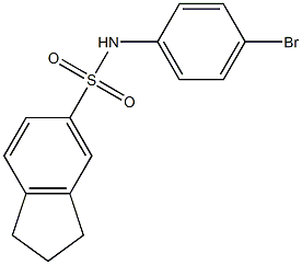 N-(4-bromophenyl)-2,3-dihydro-1H-indene-5-sulfonamide 结构式