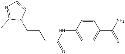 N-(4-carbamothioylphenyl)-4-(2-methyl-1H-imidazol-1-yl)butanamide 结构式