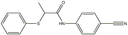 N-(4-cyanophenyl)-2-(phenylsulfanyl)propanamide 结构式