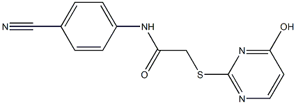 N-(4-cyanophenyl)-2-[(4-hydroxypyrimidin-2-yl)sulfanyl]acetamide 结构式