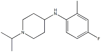 N-(4-fluoro-2-methylphenyl)-1-(propan-2-yl)piperidin-4-amine 结构式