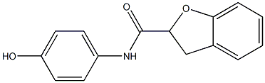 N-(4-hydroxyphenyl)-2,3-dihydro-1-benzofuran-2-carboxamide 结构式