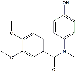 N-(4-hydroxyphenyl)-3,4-dimethoxy-N-methylbenzamide 结构式