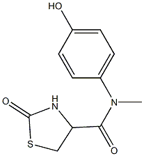 N-(4-hydroxyphenyl)-N-methyl-2-oxo-1,3-thiazolidine-4-carboxamide 结构式