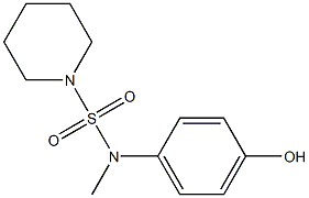 N-(4-hydroxyphenyl)-N-methylpiperidine-1-sulfonamide 结构式