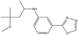 N-(4-methoxy-4-methylpentan-2-yl)-3-(1,3,4-oxadiazol-2-yl)aniline 结构式