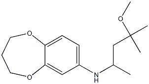 N-(4-methoxy-4-methylpentan-2-yl)-3,4-dihydro-2H-1,5-benzodioxepin-7-amine 结构式