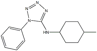 N-(4-methylcyclohexyl)-1-phenyl-1H-1,2,3,4-tetrazol-5-amine 结构式