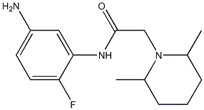 N-(5-amino-2-fluorophenyl)-2-(2,6-dimethylpiperidin-1-yl)acetamide 结构式