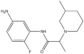 N-(5-amino-2-fluorophenyl)-2-(3-methylpiperidin-1-yl)propanamide 结构式