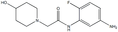 N-(5-amino-2-fluorophenyl)-2-(4-hydroxypiperidin-1-yl)acetamide 结构式