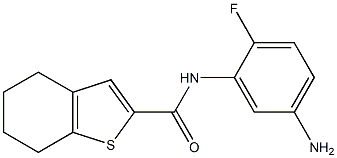 N-(5-amino-2-fluorophenyl)-4,5,6,7-tetrahydro-1-benzothiophene-2-carboxamide 结构式