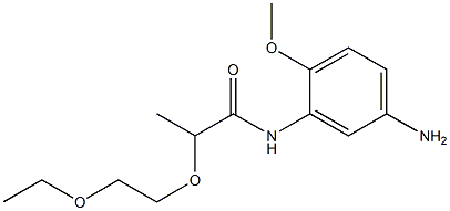 N-(5-amino-2-methoxyphenyl)-2-(2-ethoxyethoxy)propanamide 结构式