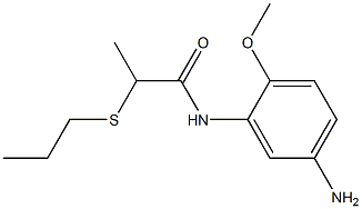 N-(5-amino-2-methoxyphenyl)-2-(propylsulfanyl)propanamide 结构式