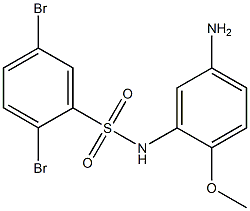N-(5-amino-2-methoxyphenyl)-2,5-dibromobenzene-1-sulfonamide 结构式