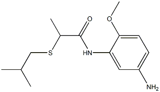N-(5-amino-2-methoxyphenyl)-2-[(2-methylpropyl)sulfanyl]propanamide 结构式