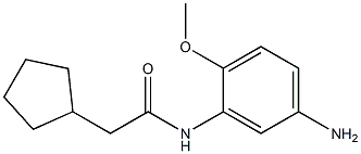 N-(5-amino-2-methoxyphenyl)-2-cyclopentylacetamide 结构式