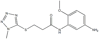 N-(5-amino-2-methoxyphenyl)-3-[(1-methyl-1H-1,2,3,4-tetrazol-5-yl)sulfanyl]propanamide 结构式