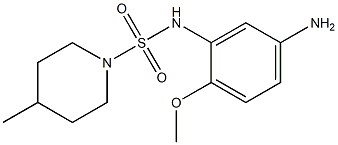 N-(5-amino-2-methoxyphenyl)-4-methylpiperidine-1-sulfonamide 结构式
