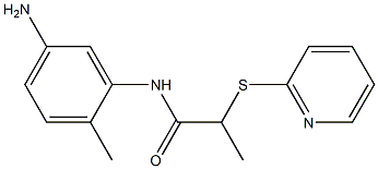 N-(5-amino-2-methylphenyl)-2-(pyridin-2-ylsulfanyl)propanamide 结构式