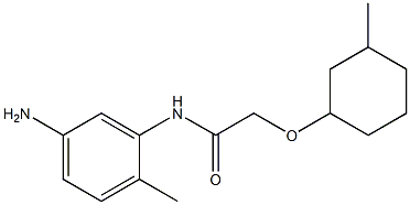 N-(5-amino-2-methylphenyl)-2-[(3-methylcyclohexyl)oxy]acetamide 结构式