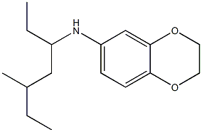 N-(5-methylheptan-3-yl)-2,3-dihydro-1,4-benzodioxin-6-amine 结构式