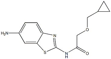 N-(6-amino-1,3-benzothiazol-2-yl)-2-(cyclopropylmethoxy)acetamide 结构式