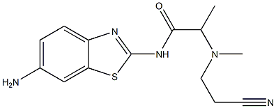 N-(6-amino-1,3-benzothiazol-2-yl)-2-[(2-cyanoethyl)(methyl)amino]propanamide 结构式