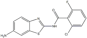 N-(6-amino-1,3-benzothiazol-2-yl)-2-chloro-6-fluorobenzamide 结构式