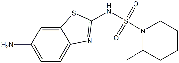 N-(6-amino-1,3-benzothiazol-2-yl)-2-methylpiperidine-1-sulfonamide 结构式