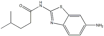 N-(6-amino-1,3-benzothiazol-2-yl)-4-methylpentanamide 结构式