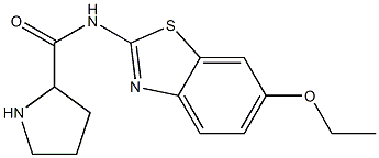 N-(6-ethoxy-1,3-benzothiazol-2-yl)pyrrolidine-2-carboxamide 结构式