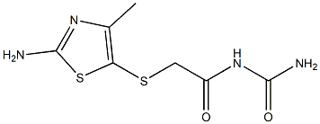 N-(aminocarbonyl)-2-[(2-amino-4-methyl-1,3-thiazol-5-yl)thio]acetamide 结构式