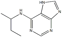 N-(butan-2-yl)-7H-purin-6-amine 结构式