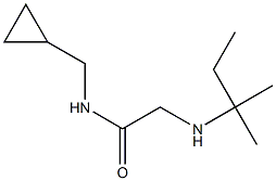 N-(cyclopropylmethyl)-2-[(2-methylbutan-2-yl)amino]acetamide 结构式