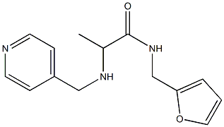 N-(furan-2-ylmethyl)-2-[(pyridin-4-ylmethyl)amino]propanamide 结构式