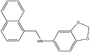 N-(naphthalen-1-ylmethyl)-2H-1,3-benzodioxol-5-amine 结构式