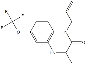 N-(prop-2-en-1-yl)-2-{[3-(trifluoromethoxy)phenyl]amino}propanamide 结构式