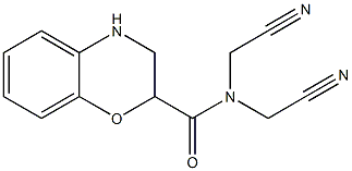 N,N-bis(cyanomethyl)-3,4-dihydro-2H-1,4-benzoxazine-2-carboxamide 结构式