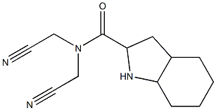 N,N-bis(cyanomethyl)octahydro-1H-indole-2-carboxamide 结构式