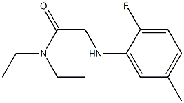 N,N-diethyl-2-[(2-fluoro-5-methylphenyl)amino]acetamide 结构式