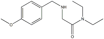 N,N-diethyl-2-{[(4-methoxyphenyl)methyl]amino}acetamide 结构式