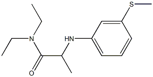 N,N-diethyl-2-{[3-(methylsulfanyl)phenyl]amino}propanamide 结构式