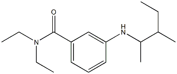 N,N-diethyl-3-[(3-methylpentan-2-yl)amino]benzamide 结构式