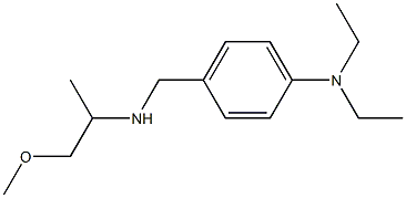 N,N-diethyl-4-{[(1-methoxypropan-2-yl)amino]methyl}aniline 结构式